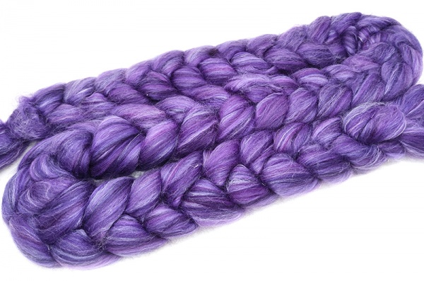 Merino and Silk, Purple Shimmer 100gm