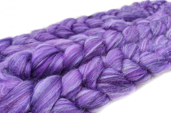 Merino and Silk, Purple Shimmer 100gm