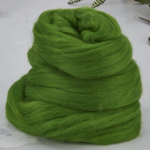 Bright Green Dyed Merino 7.5