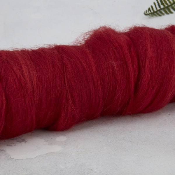 Cherry Red Dyed Merino 2.54