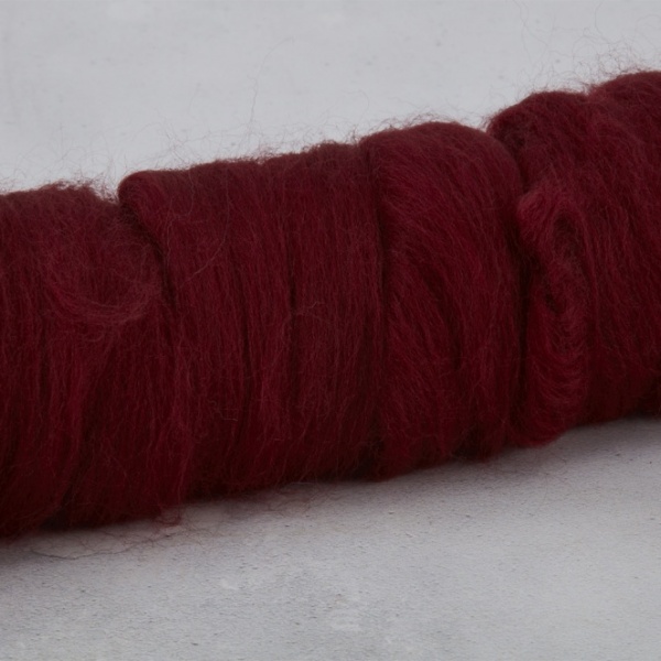 Deep Red Dyed Merino 2.55