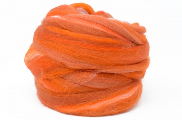 Merino and Silk, Orange 100gm