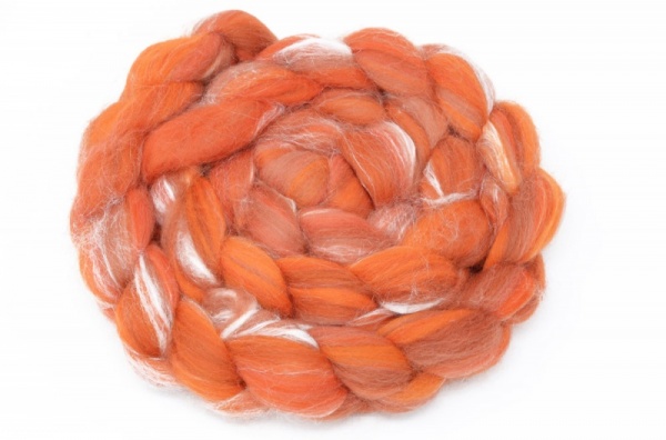 Merino and Silk, Orange 100gm