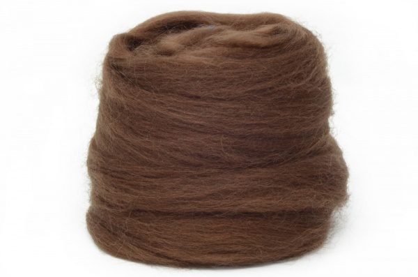 Dyed Corriedale Wool: Black 100gm