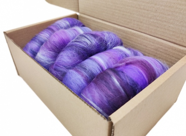 Wingham Carded Rolags, Purple<br>*Includes Free UK Shipping*