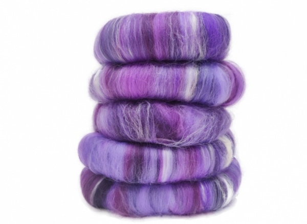 Wingham Carded Rolags, Purple<br>*Includes Free UK Shipping*