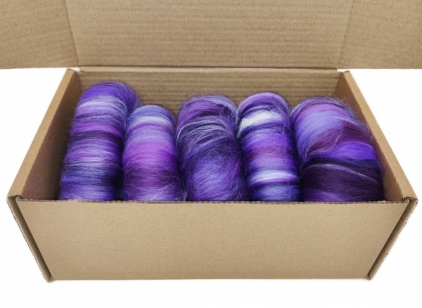 Wingham Carded Rolags, Purple<br>*Includes Free UK Shipping*