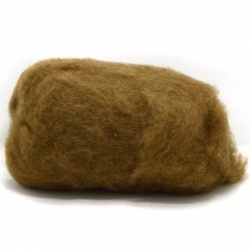 Wool Carded Batt 27 Micron: Nut Brown