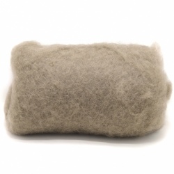 Wool Carded Batt 27 Micron: Taupe