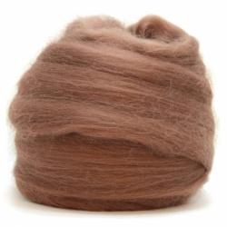 Dyed Corriedale Wool: Brown 100gm