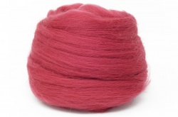 Dyed Corriedale Wool: Red 100gm